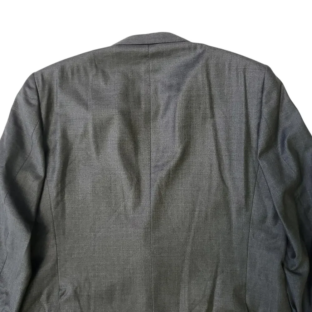 Suit Supply Vitale Barberis Canonico Grey Wool Suit Coat Jacket Surgeon Cuff 50R
